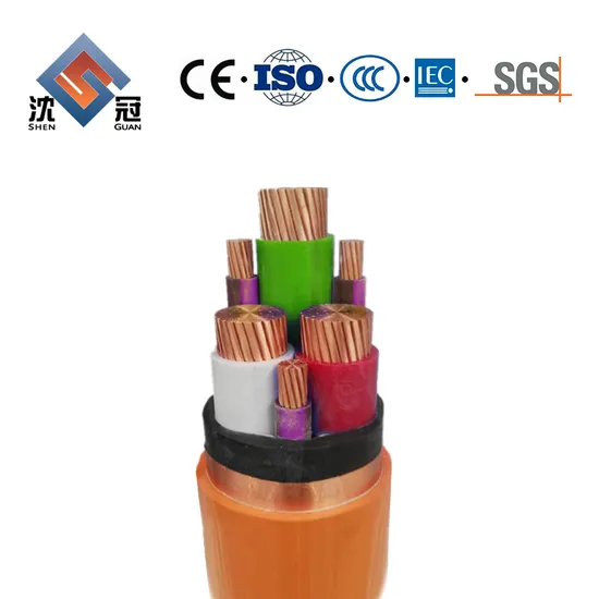 Shenguan 4 Core XLPE Insulation PVC Sheath Cu Underground Electrical Armoured Low Voltage Power Cable 60m3